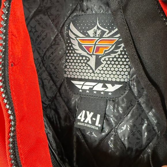FLY RACING Mens Red Black Motorcycle Jacket 4XL Padded Armor Motorcycle Riding - Picture 4 of 15